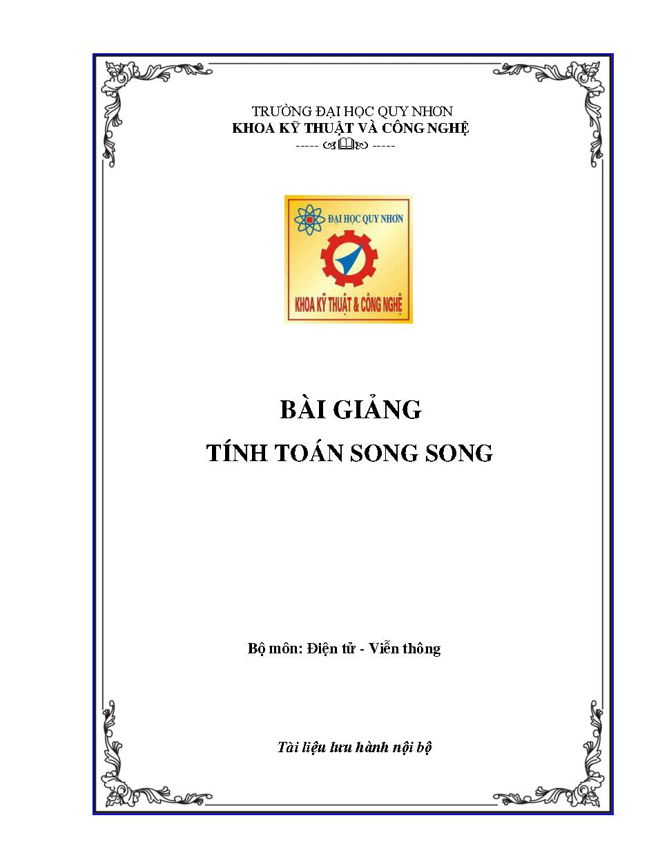 Bài giảng tính toán song song