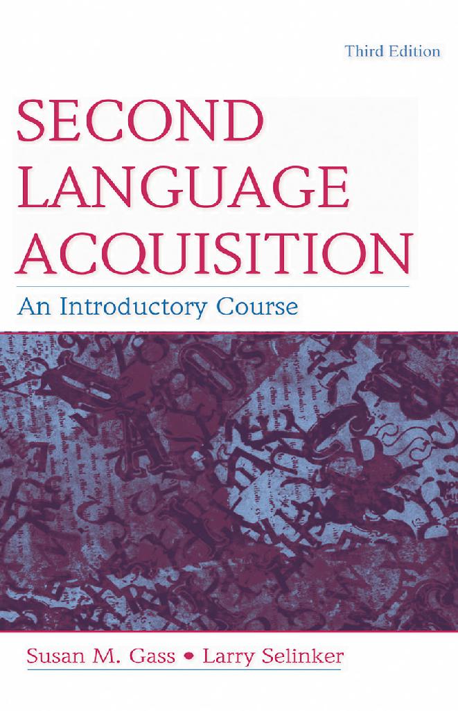 Second language acquisition : An introductory course