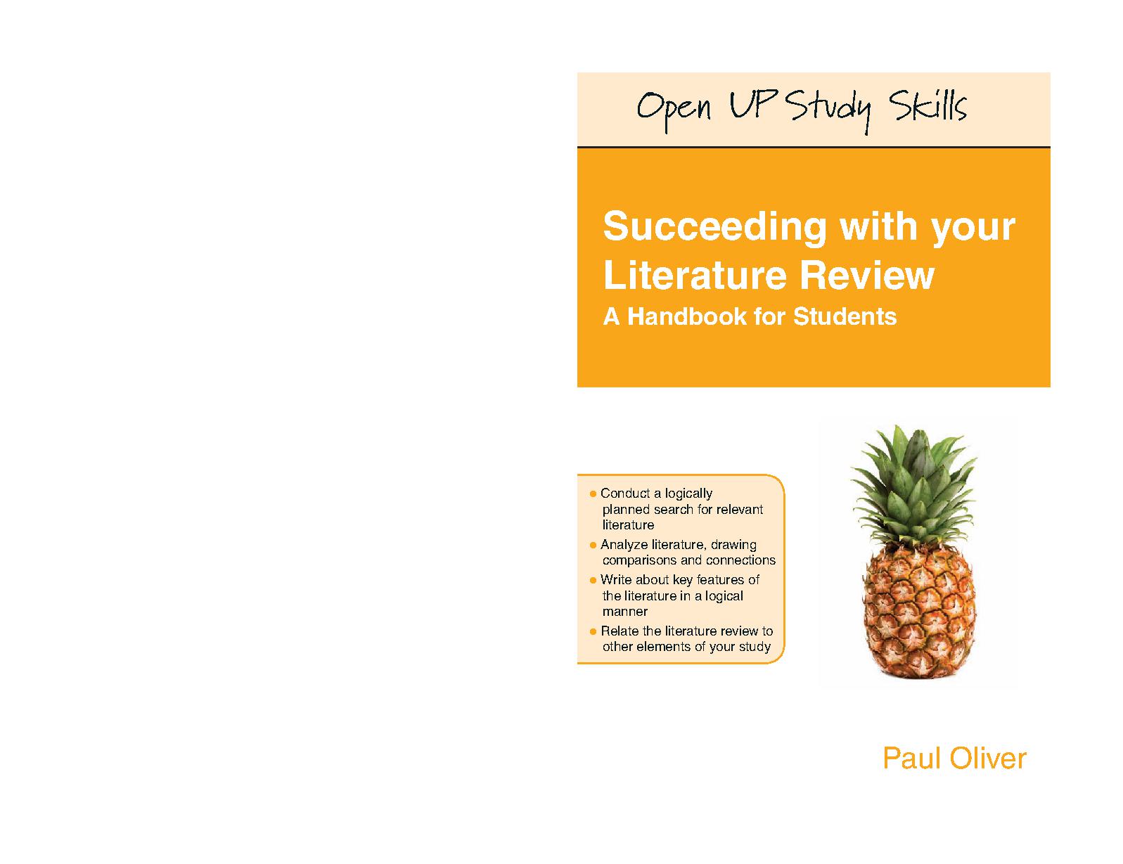 Succeeding with your literature review : A handbook for students