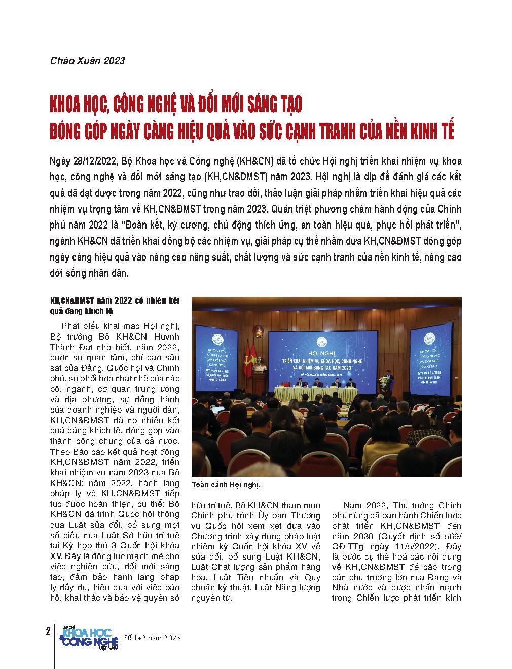 Khoa học, công nghệ và đổi mới sáng tạo đóng góp càng hiệu quả vào sức cạnh tranh của nền kinh tế