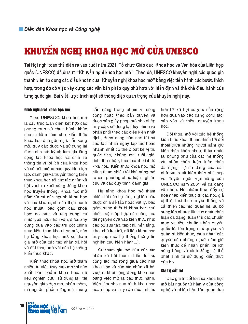 Khuyến nghị khoa học mở của UNESCO = UNESCO Open Science Recommendations