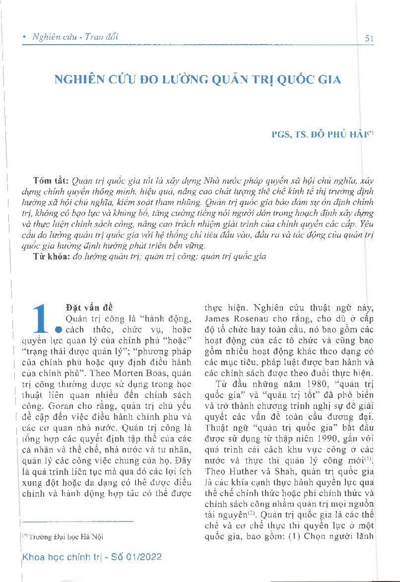 Nghiên cứu đo lường quản trị quốc gia