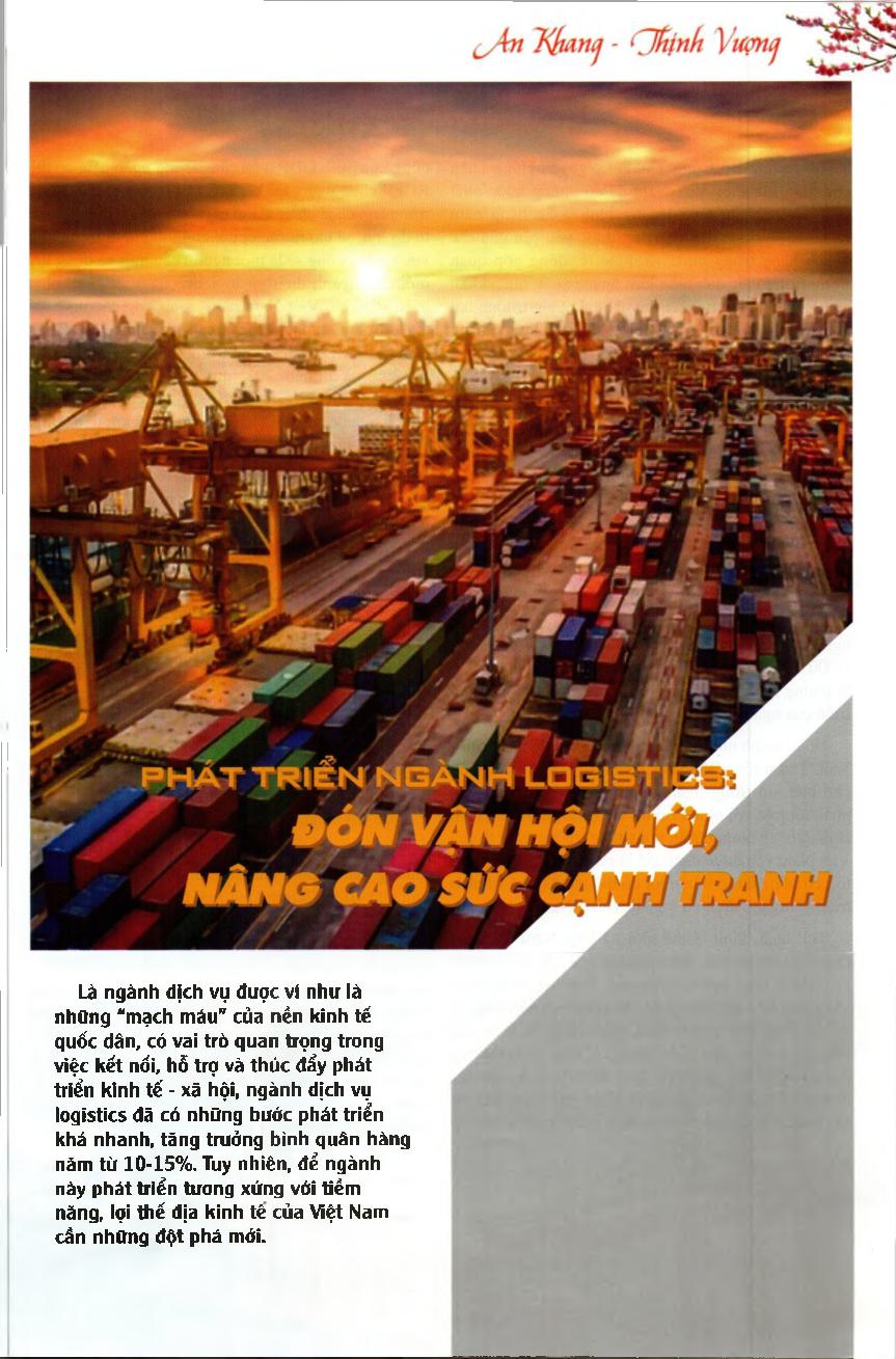 Phát triển ngành logistics: Đón vận hội mới, nâng cao sức cạnh tranh = Developing the logistics industry: Welcoming new opportunities, improving competitiveness