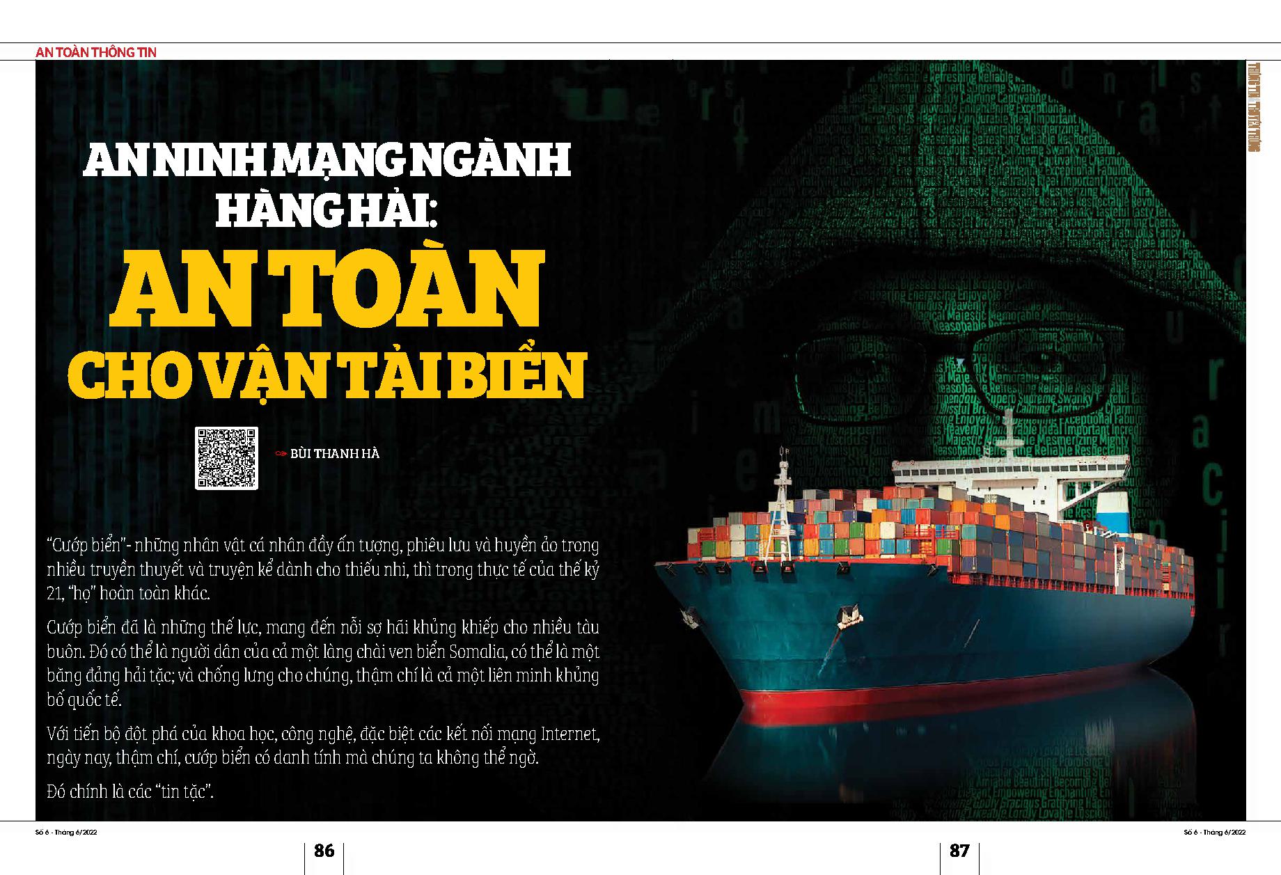 An ninh mạng ngành hàng hải: An toàn cho vận tải biển