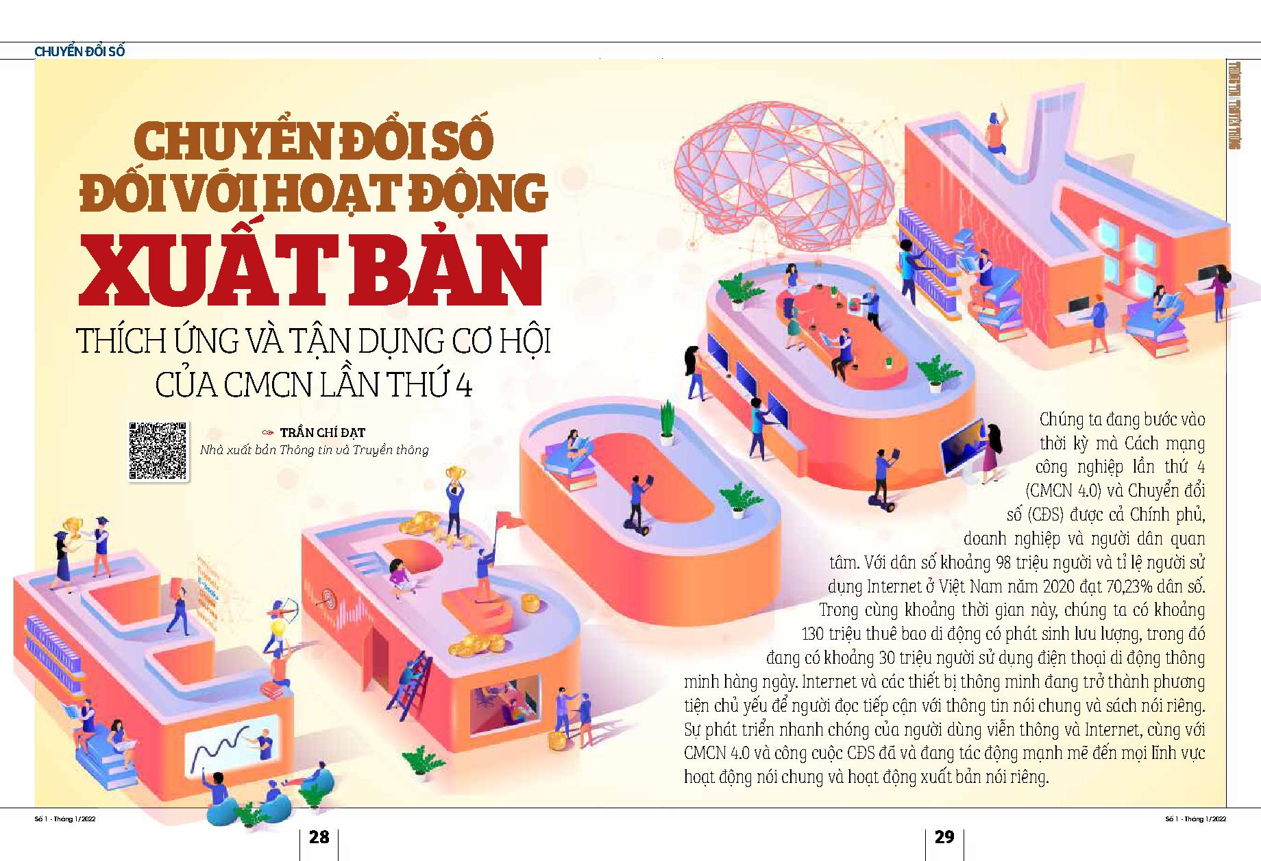 Chuyển đổi số đối với hoạt động xuất bản thích ứng và tận dụng cơ hội của Cách mạng công nghiệp lần thứ 4