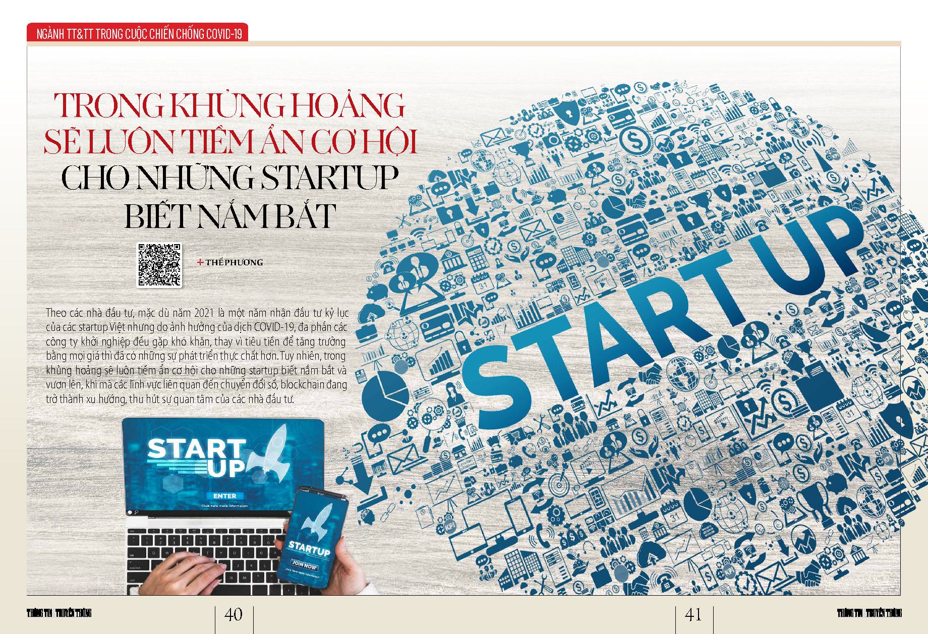 Trong khủng hoảng sẽ luôn tiềm ẩn cơ hội cho những startup biết nắm bắt