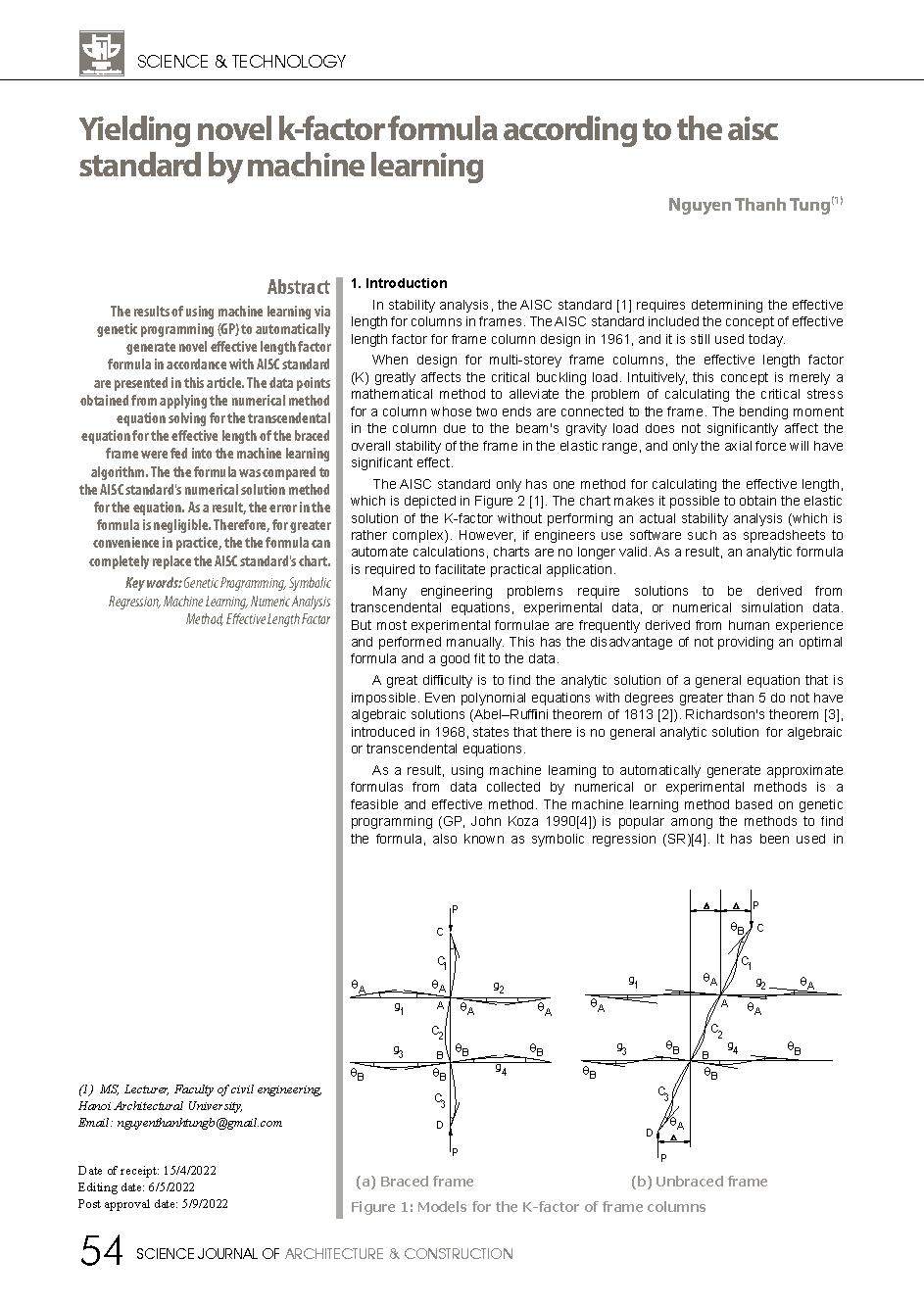 Mang lại công thức k-factor mới theo tiêu chuẩn aisc bằng máy học = Yielding novel k-factor formula according to the aisc standard by machine learning