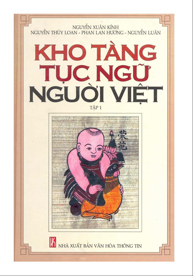 Kho tàng tục ngữ người Việt Tập 1