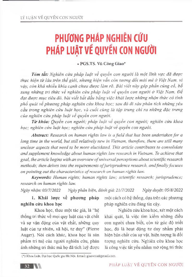 Phương pháp nghiên cứu pháp luật vê&#39; quyền con người = Methods of human rights law research