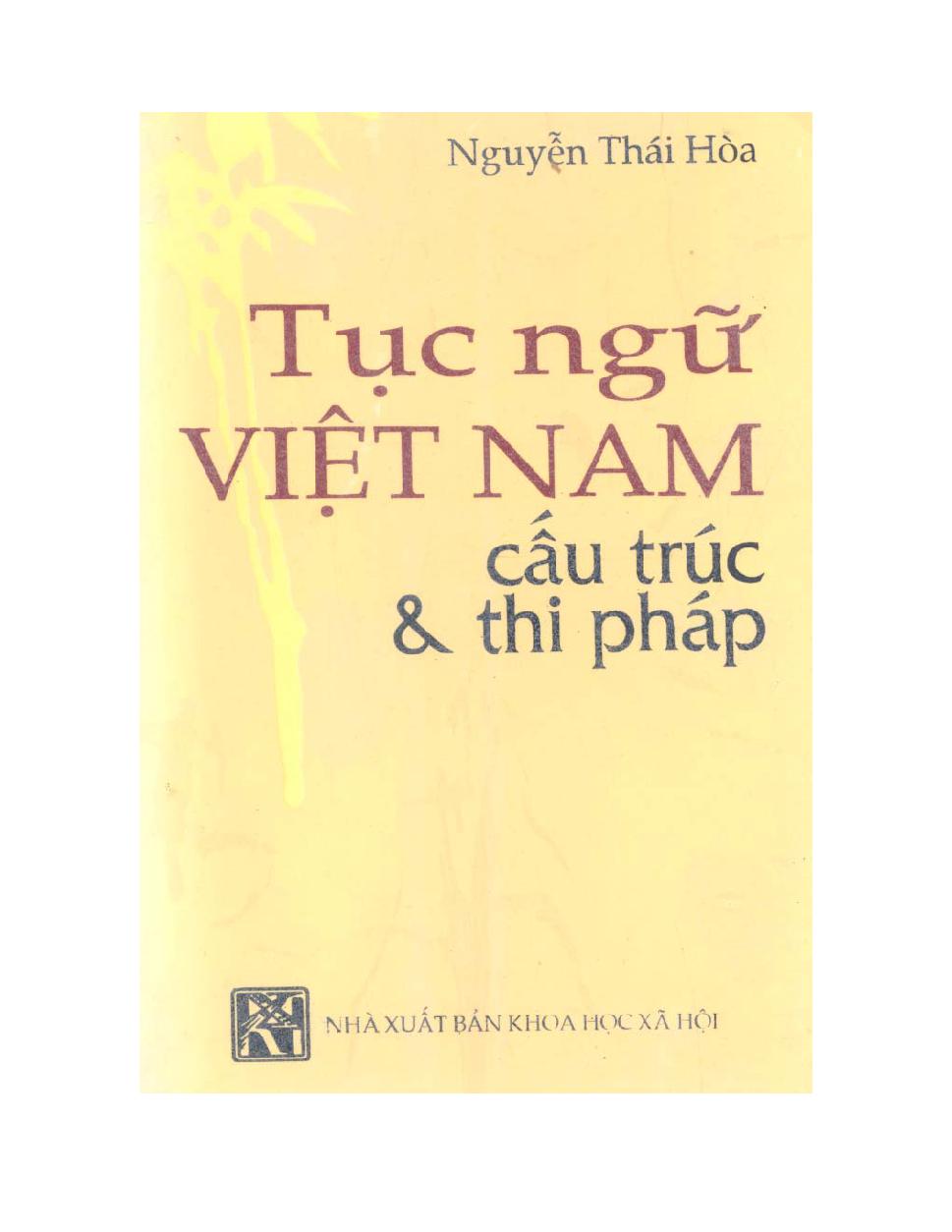 Tục ngữ Việt Nam - cấu trúc và thi pháp