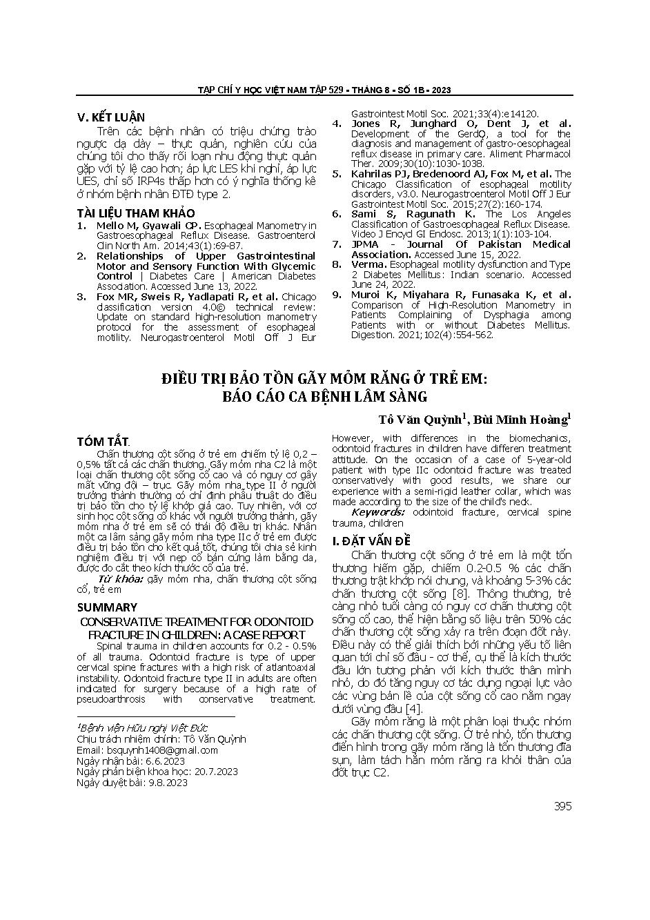 Điều trị bảo tồn gãy mỏm răng ở trẻ em: Báo cáo ca bệnh lâm sàng