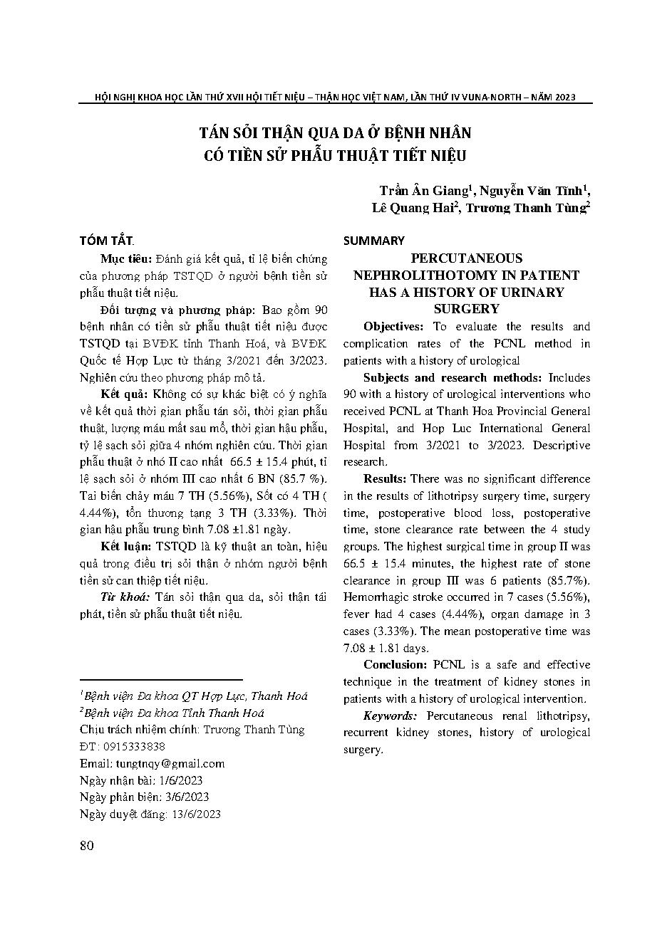 Tán sỏi thận qua da ở bệnh nhân có tiền sử phẫu thuật tiết niệu