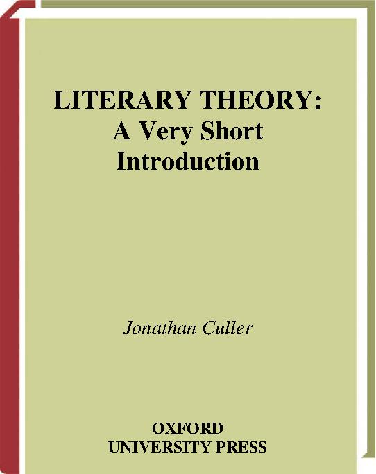 Literary theory a very short introduction