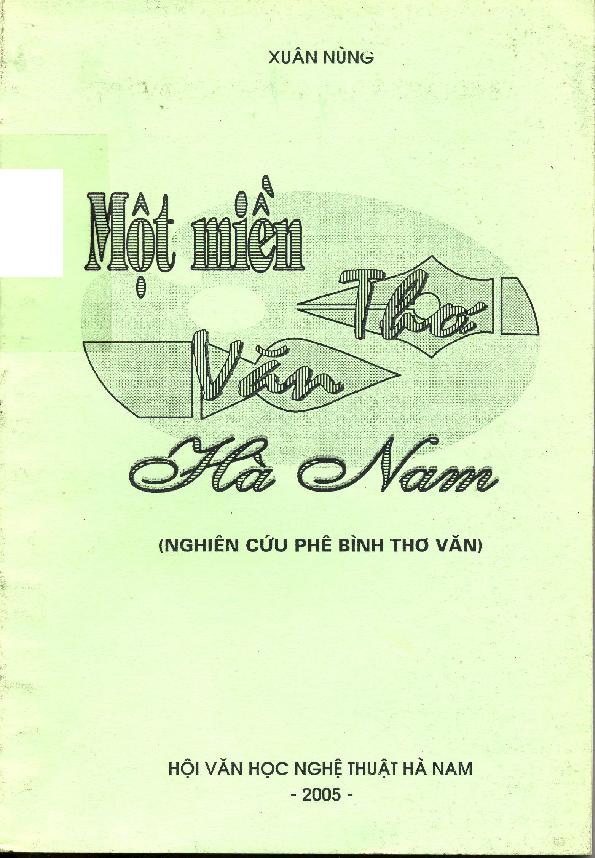 Một miền thơ văn Hà Nam