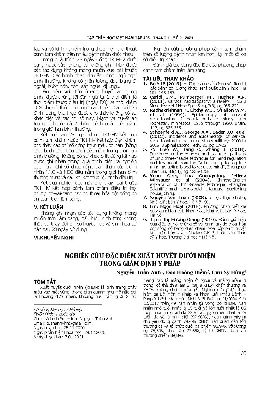 Nghiên cứu đặc điểm xuất huyết dưới nhện trong giám định y pháp = Studies subarachnoid haemorrhage in forensic examination