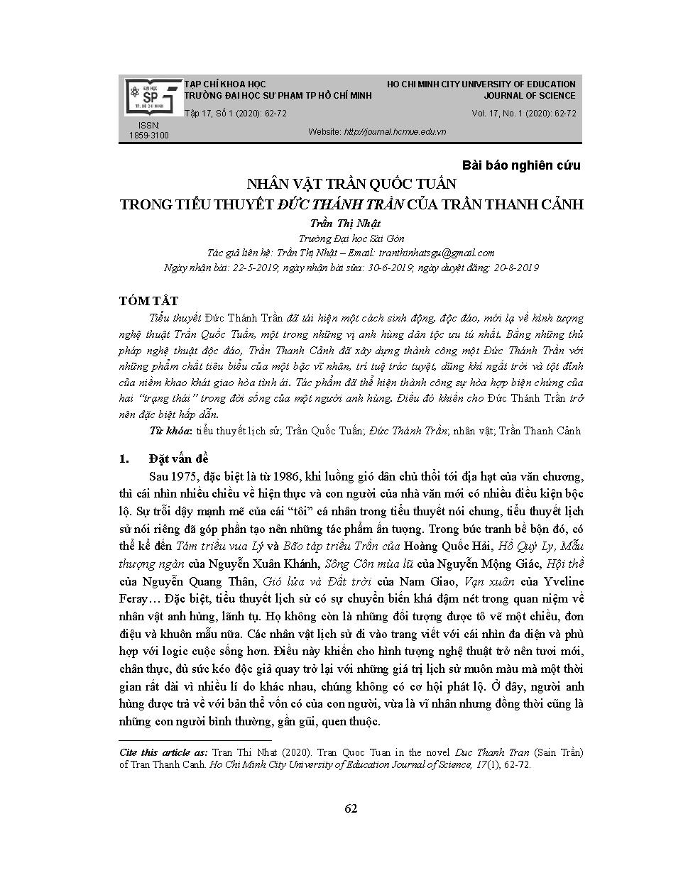 Nhân vật Trần Quốc Tuấn trong tiểu thuyết Đức Thánh Trần của Trần Thanh Cảnh. = Tran Quoc Tuan in the novel Duc Thanh Tran (Sain Trần) of Tran Thanh Canh
