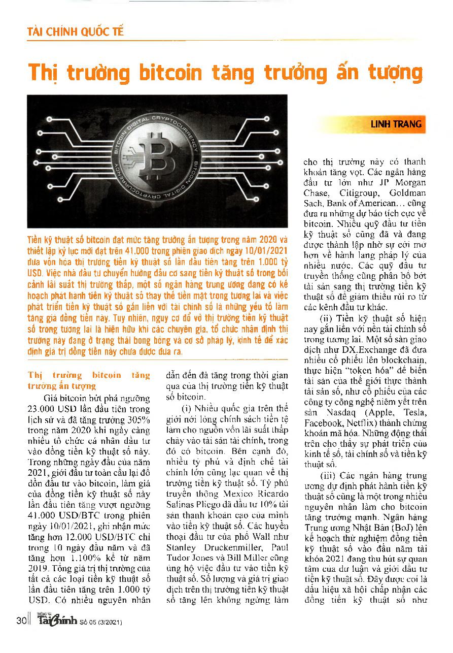Thị trường bitcoin tăng trưởng ấn tượng