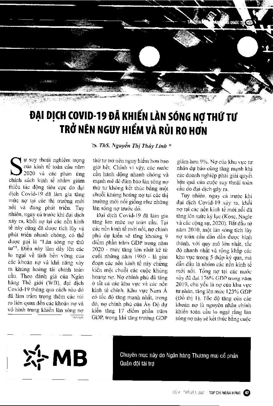 Đại dịch Covid-19 đã khiến làn sóng nợ thứ tư trở nên nguy hiểm và rủi ro hơn