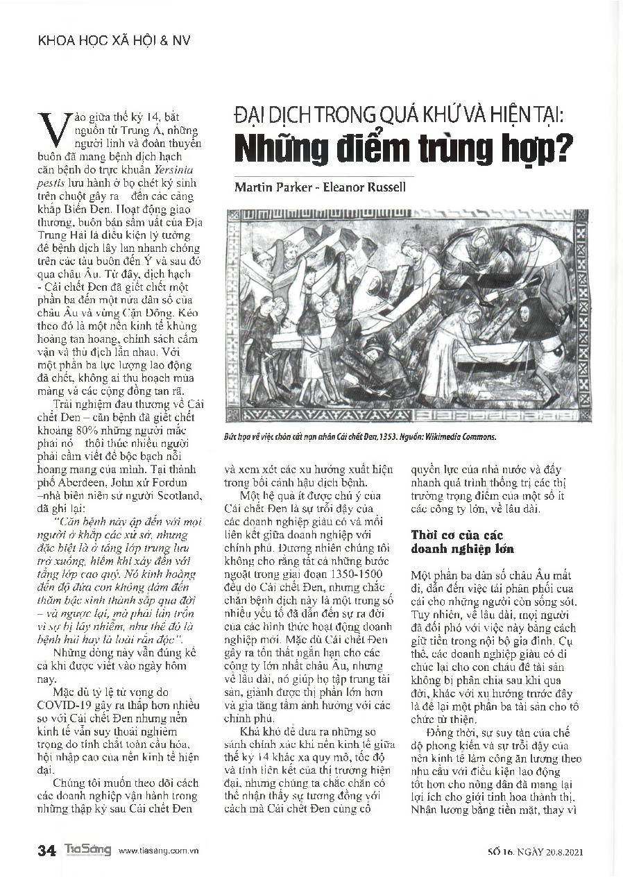 Đại dịch trong quá khứ và hiện tại: Những điểm trùng hợp?