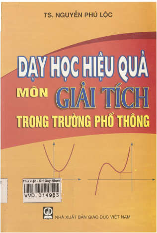 Dạy học hiệu quả môn giải tích trong trường phổ thông