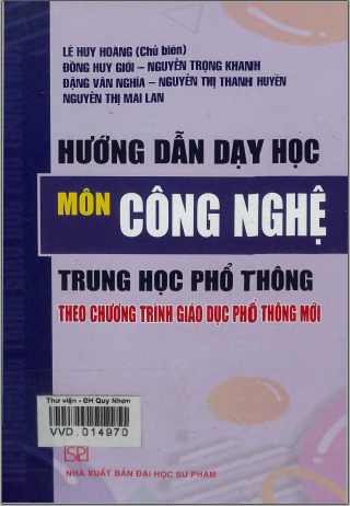 Hướng dẫn dạy học môn Công nghệ Trung học phổ thông theo Chương trình giáo dục phổ thông mới