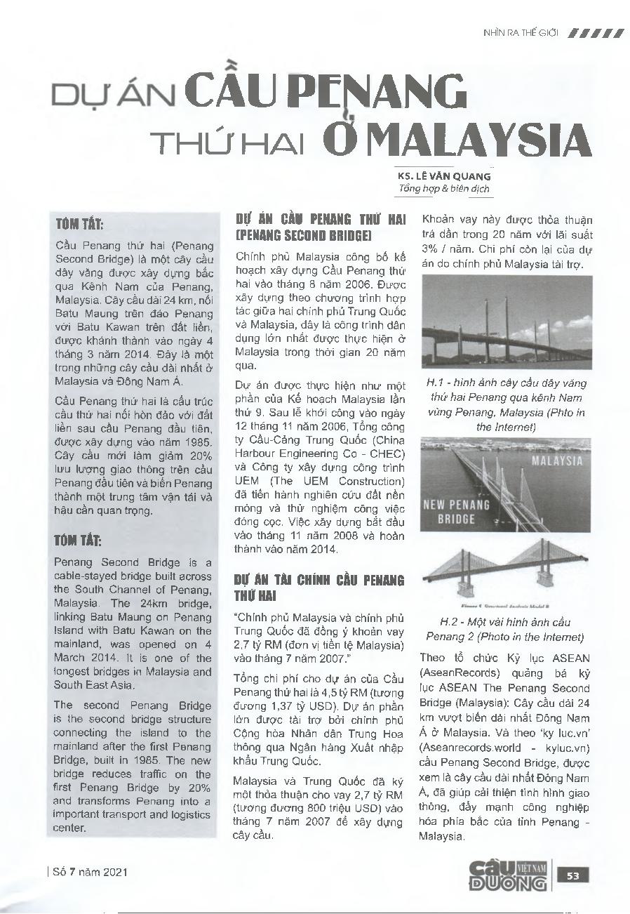 Dự án cầu Penang thứ hai ở Malaysia