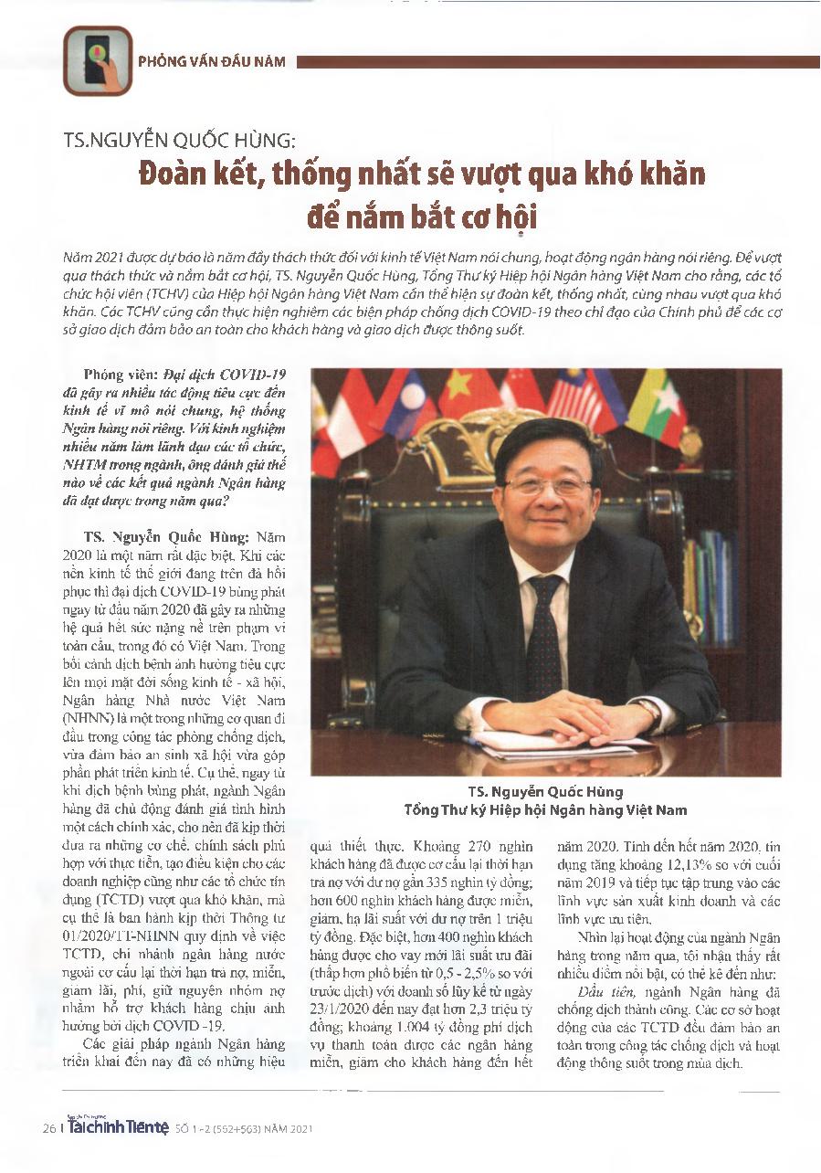 Đoàn kết, thống nhất sẽ vượt qua khó khăn để nắm bắt cơ hội