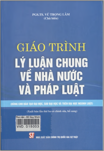 Giáo trình Lý luận chung về nhà nước và pháp luật