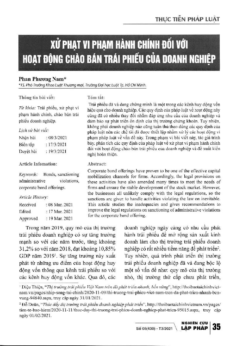 Xử phạt vi phạm hành chính đối với hoạt động chào bán trái phiếu của doanh nghiệp