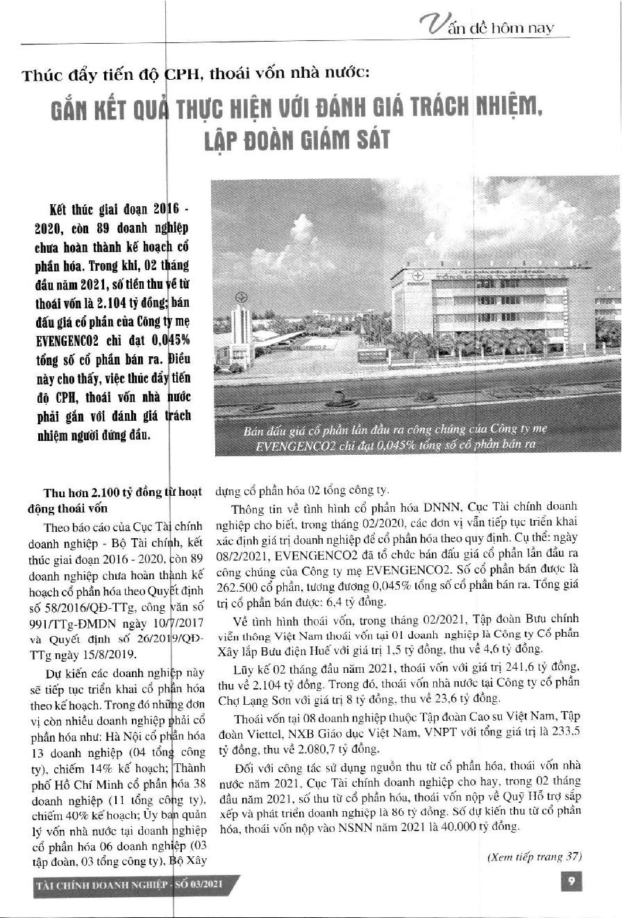 Thúc đẩy tiến độ CPH, thoái vốn nhà nước: Gắn kết quả thực hiện với đánh giá trách nhiệm, lập đoàn giám sát