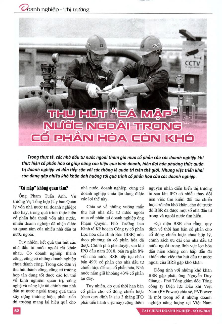 Thu hút "cá mập" nước ngoài trong cổ phần hóa còn khó