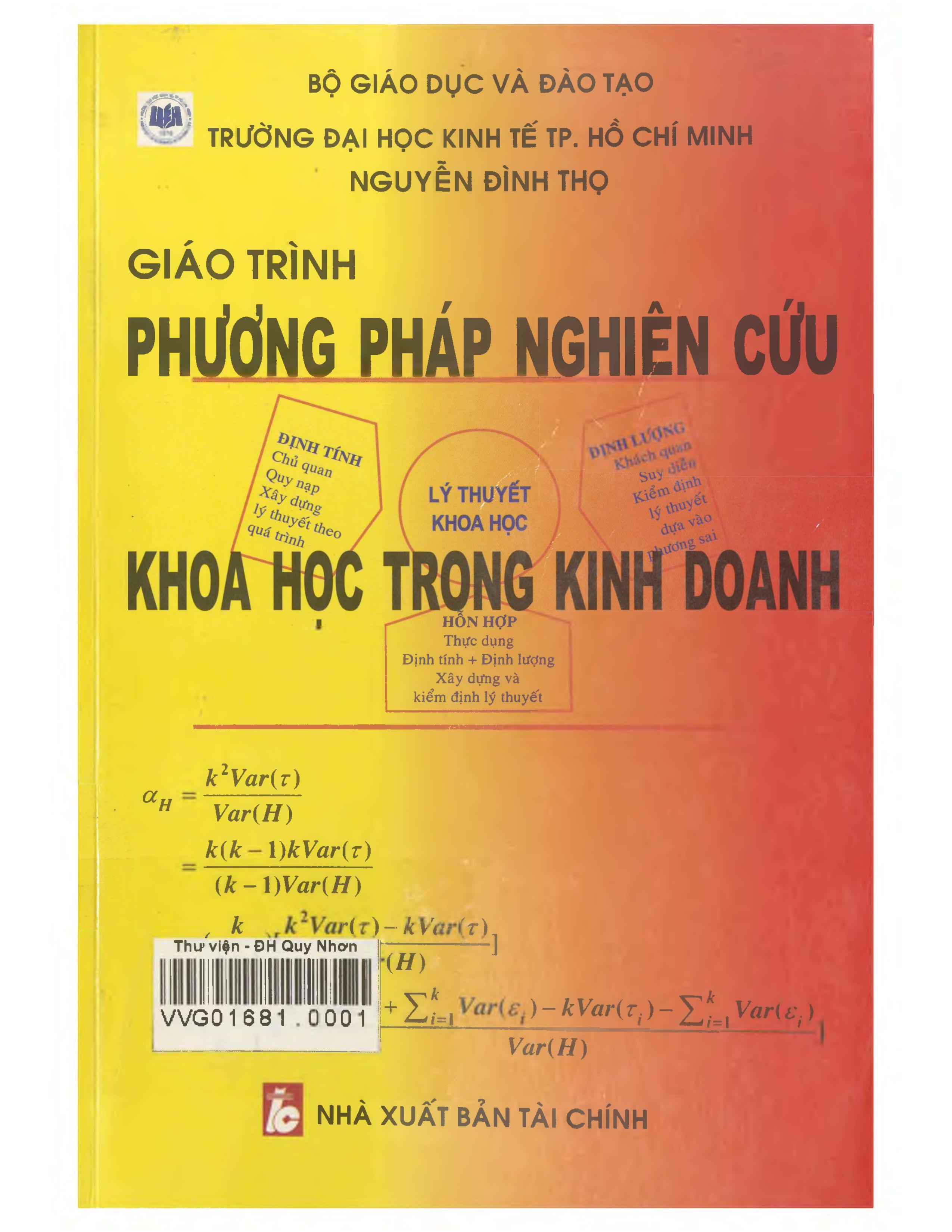Giáo trình phương pháp nghiên cứu khoa học trong kinh doanh