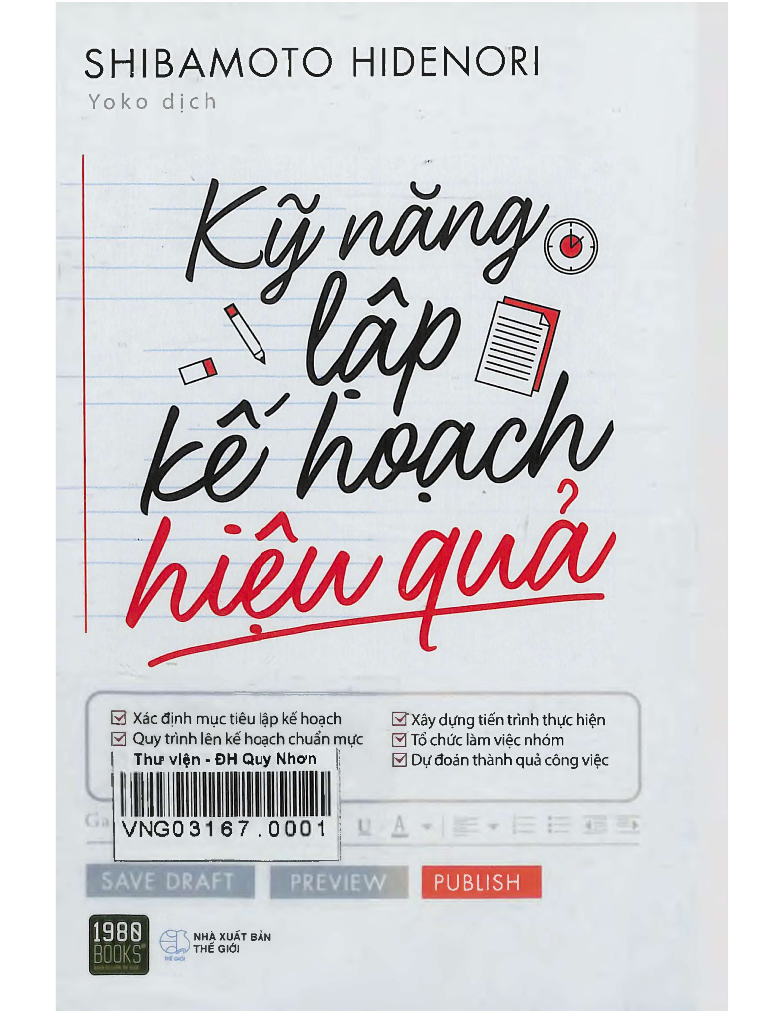 Kỹ năng lập kế hoạch hiệu quả