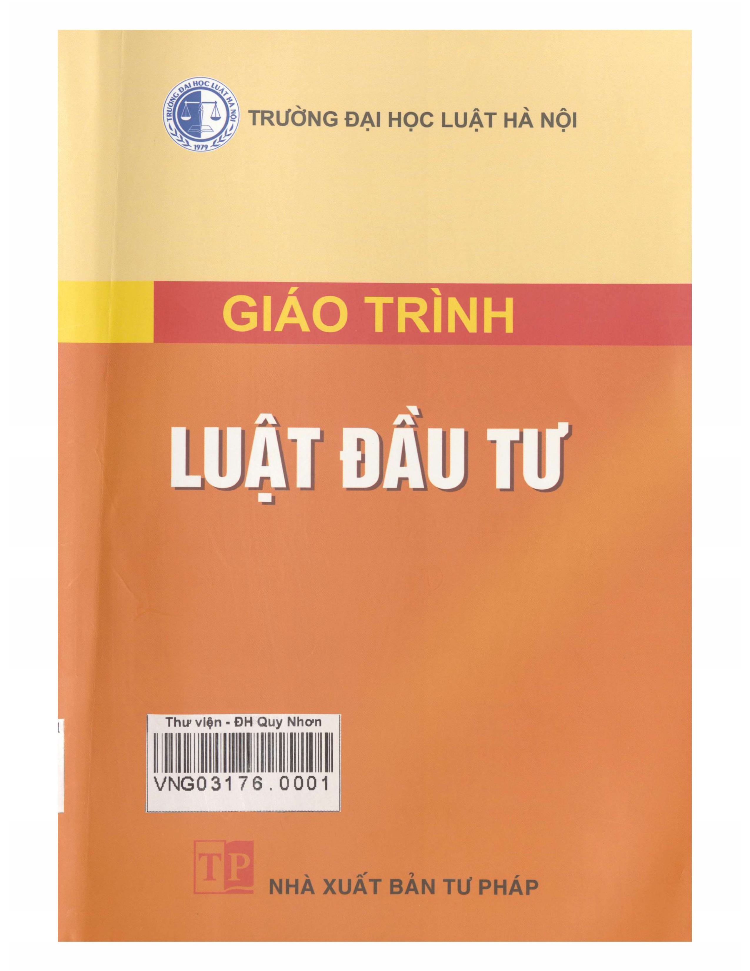 Giáo trình luật đầu tư
