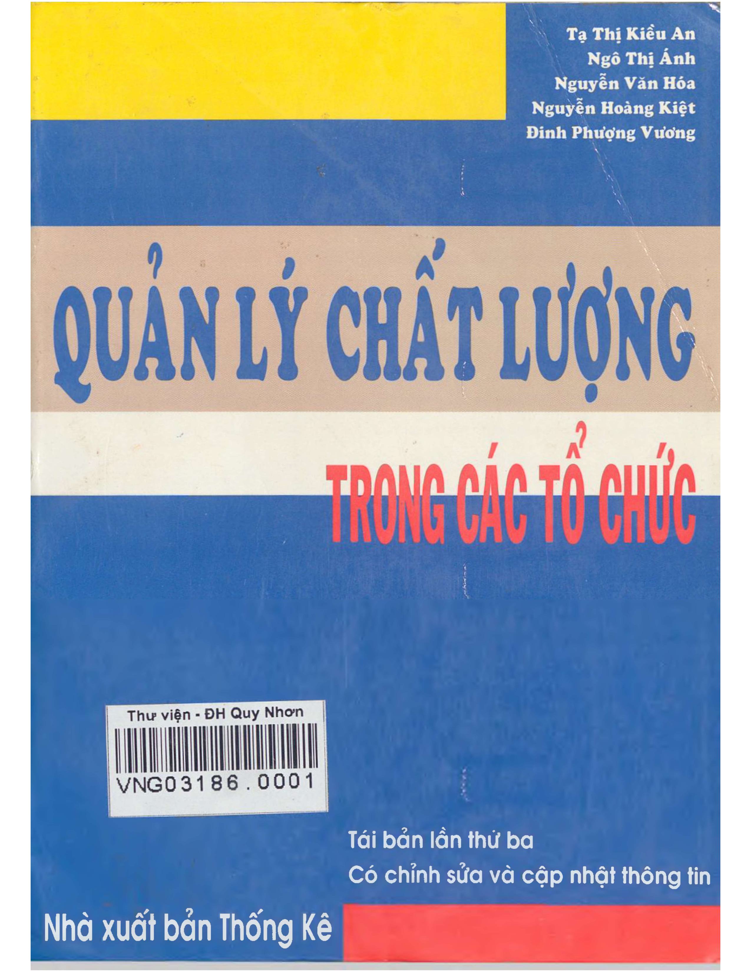 Quản lý chất lượng trong các tổ chức