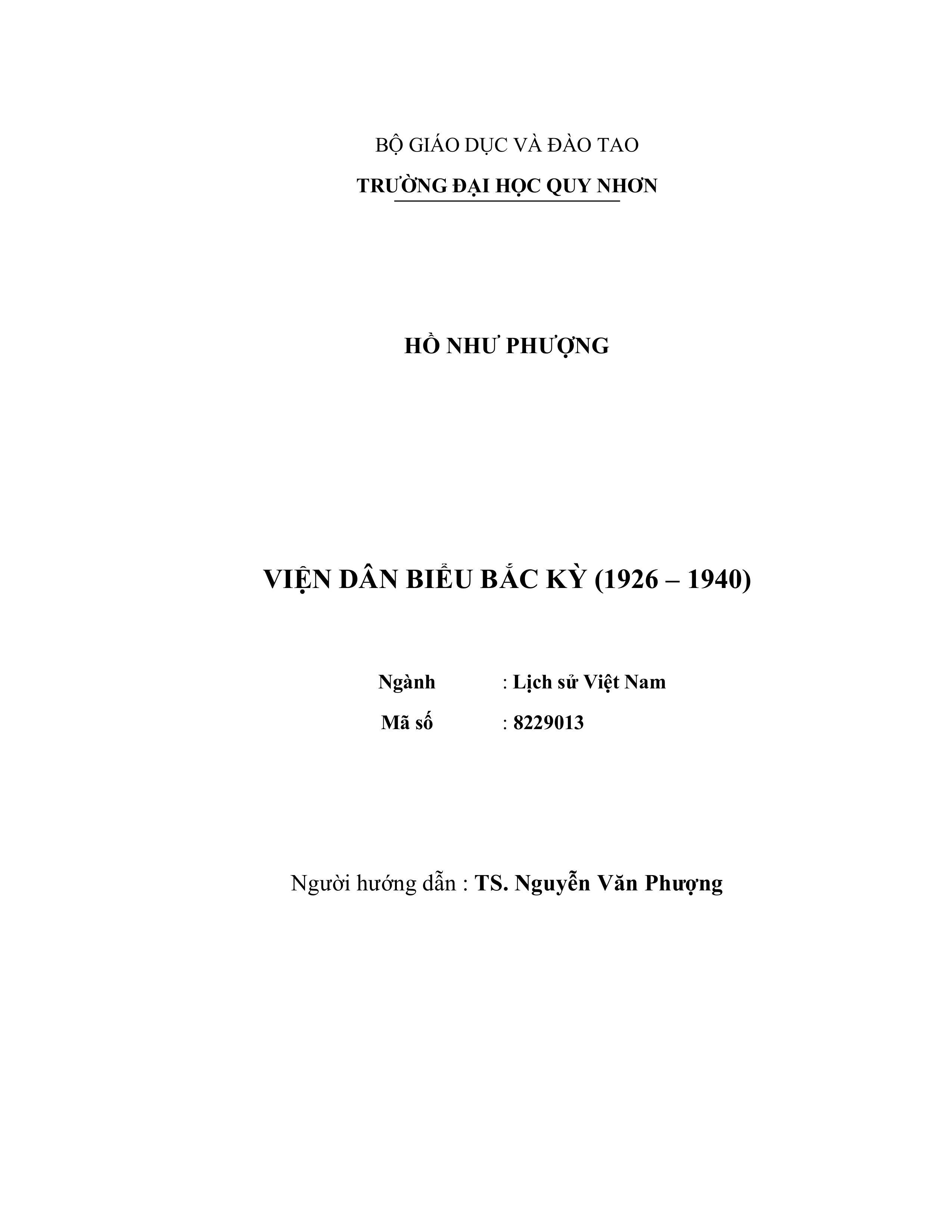 Viện Dân biểu Bắc Kỳ (1926 - 1940)