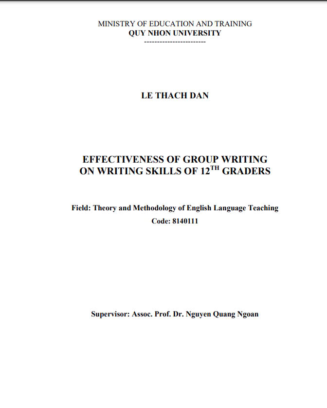 Effectiveness of group writing on writing skills of 12th graders