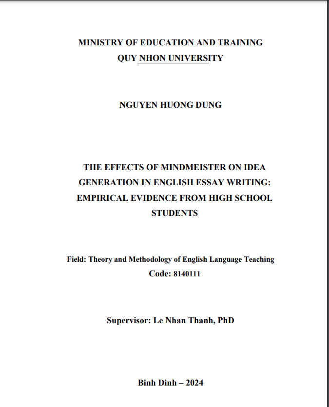 The effects of MindMeister on idea generation in English essay writing: empirical evidence from high school students