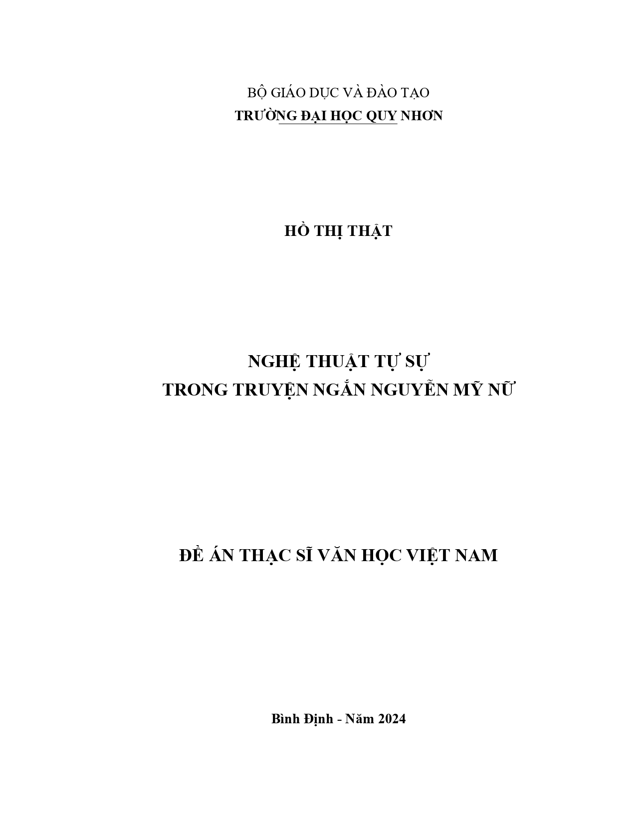 Nghệ thuật tự sự trong truyện ngắn Nguyễn Mỹ Nữ
