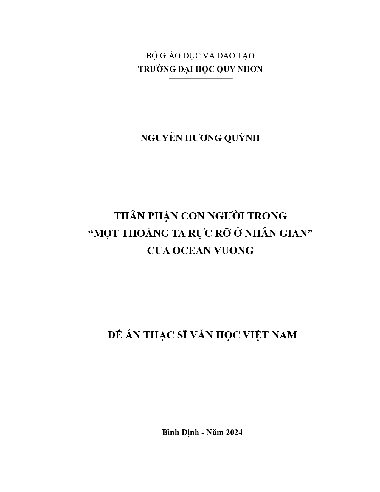 Thân phận con người trong "Một thoáng ta rực rỡ ở nhân gian" của Ocean Vuong