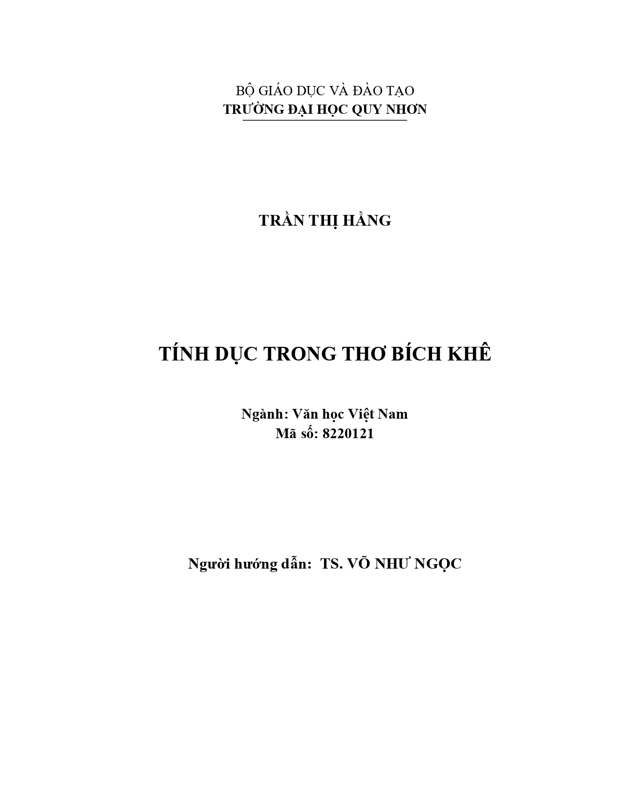Tính dục trong thơ Bích Khê