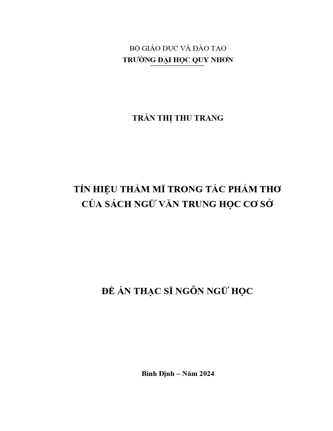 Tín hiệu thẩm mĩ trong tác phẩm thơ của sách Ngữ văn trung học cơ sở