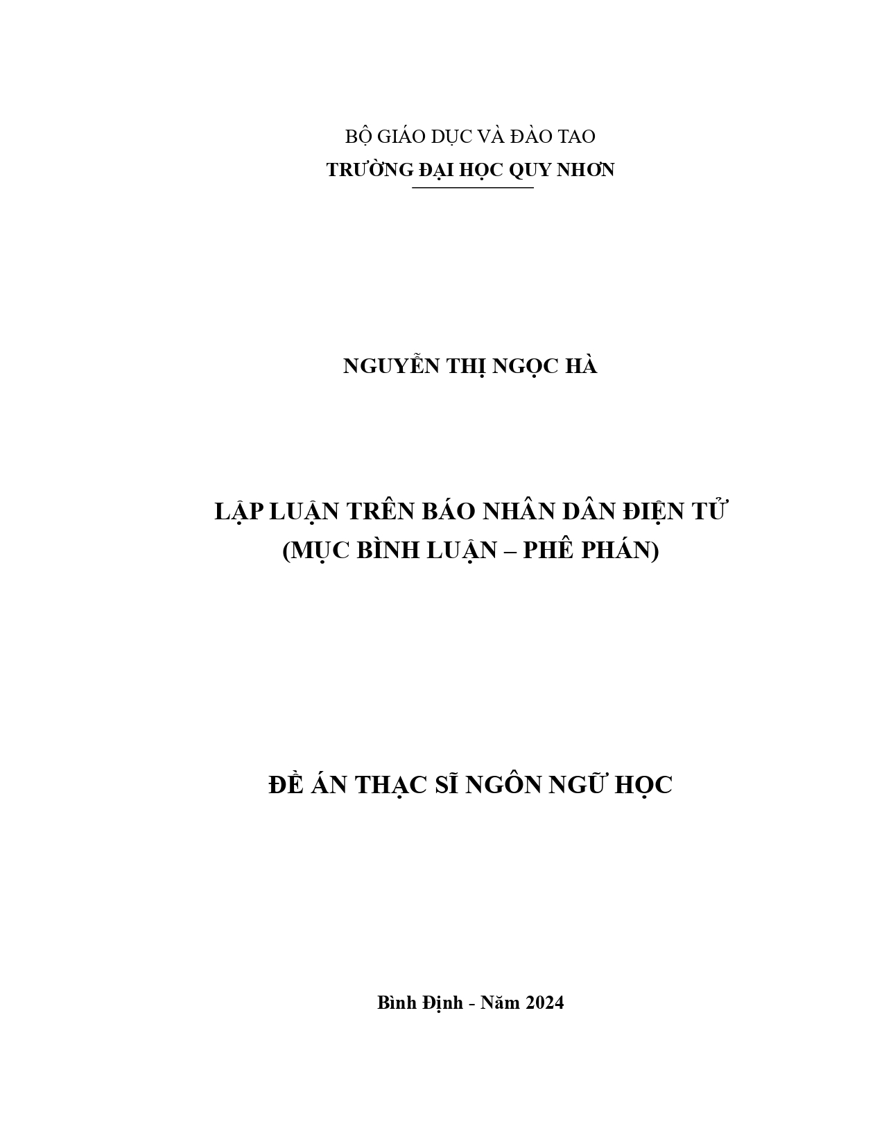 Lập luận trên báo Nhân dân điện tử (Mục Bình luận - phê phán)