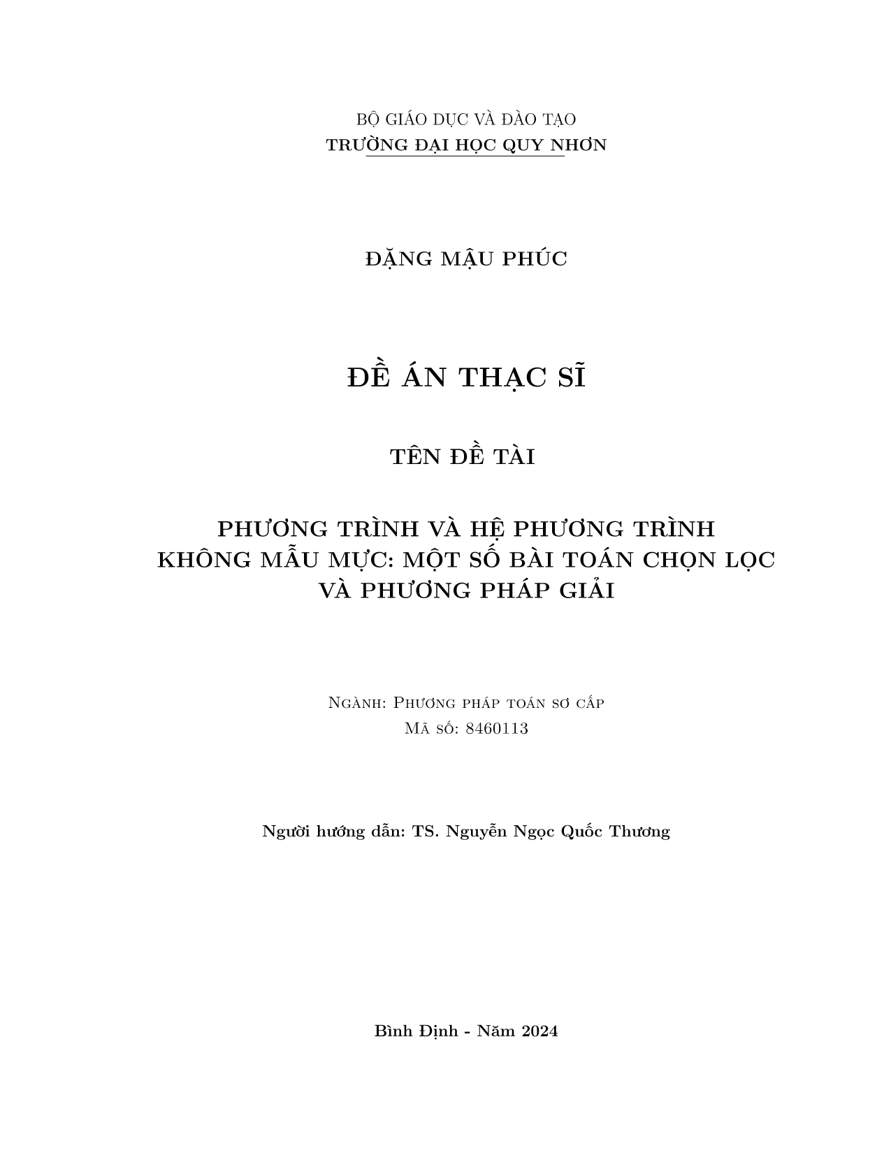 Phương trình và hệ phương trình không mẫu mực: Một số bài toán chọn lọc và phương pháp giải