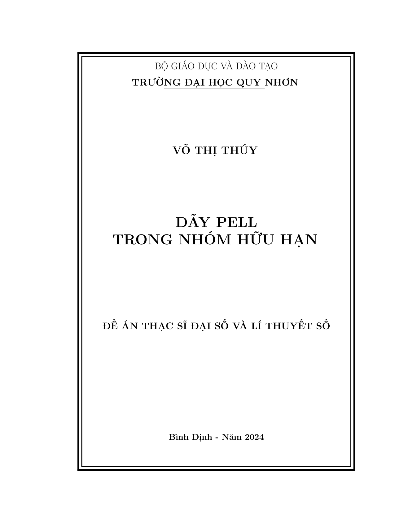 Dãy Pell trong nhóm hữu hạn