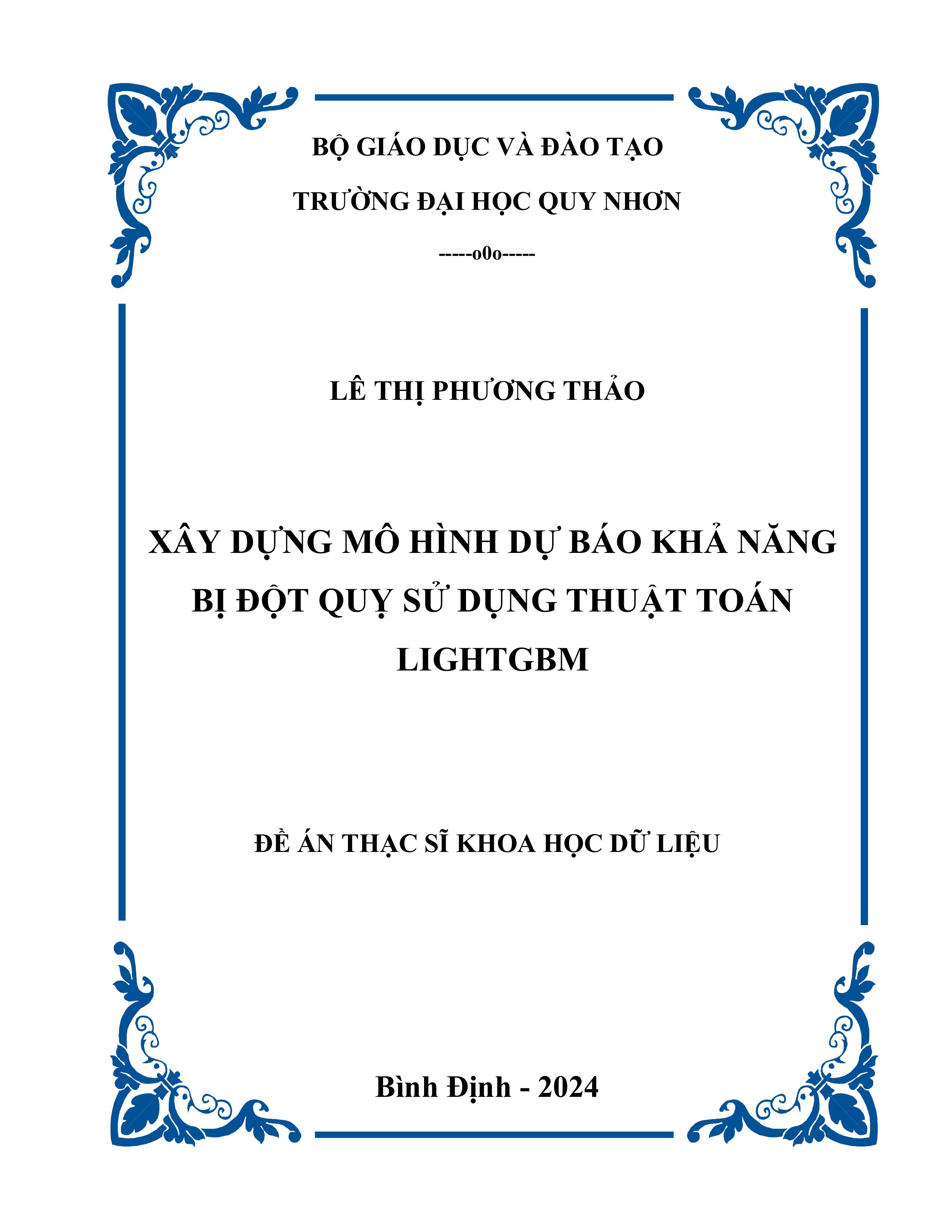 Xây dựng mô hình dự báo khả năng bị đột quỵ sử dụng thuật toán LightGMB