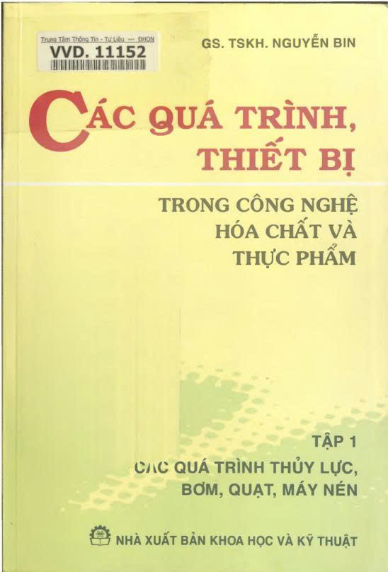 Các quá trình, thiết bị trong công nghệ hóa chất và thực phẩm