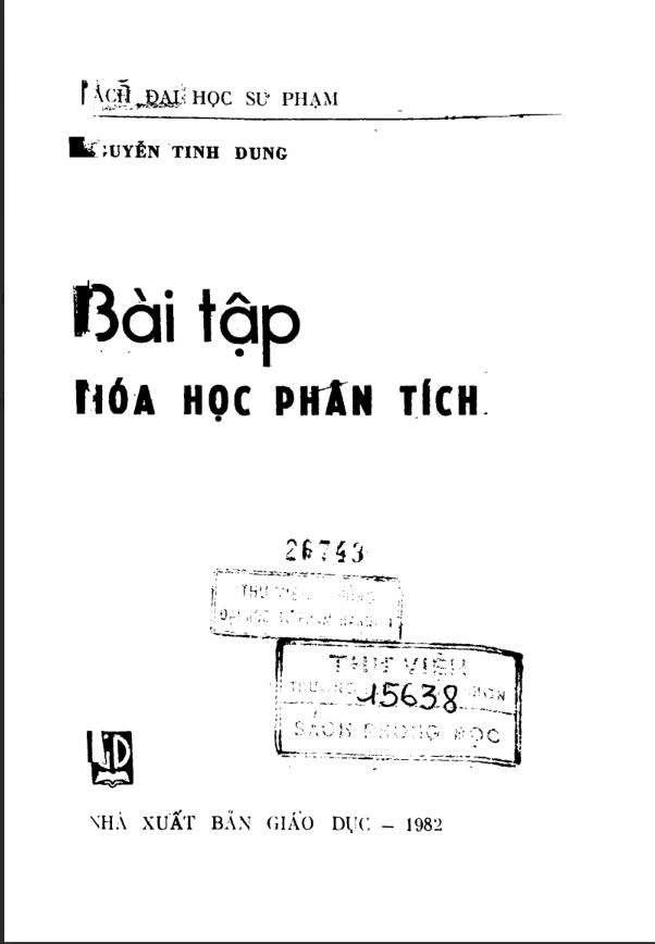 Bài tập hoá học phân tích