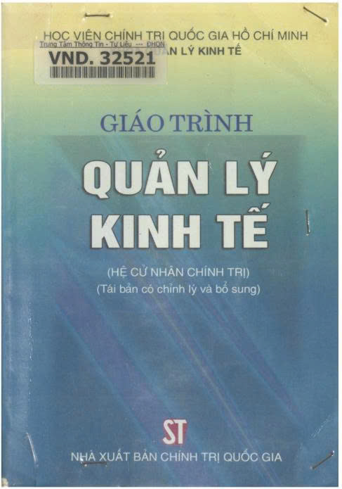 Giáo trình quản lý kinh tế