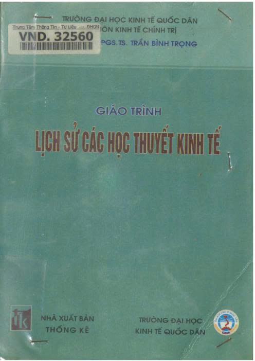 Giáo trình lịch sử các học thuyết kinh tế